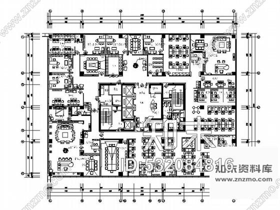 施工图著名装饰公司设计现代风格办公楼室内装修施工图施工图下载【ID:532084816】