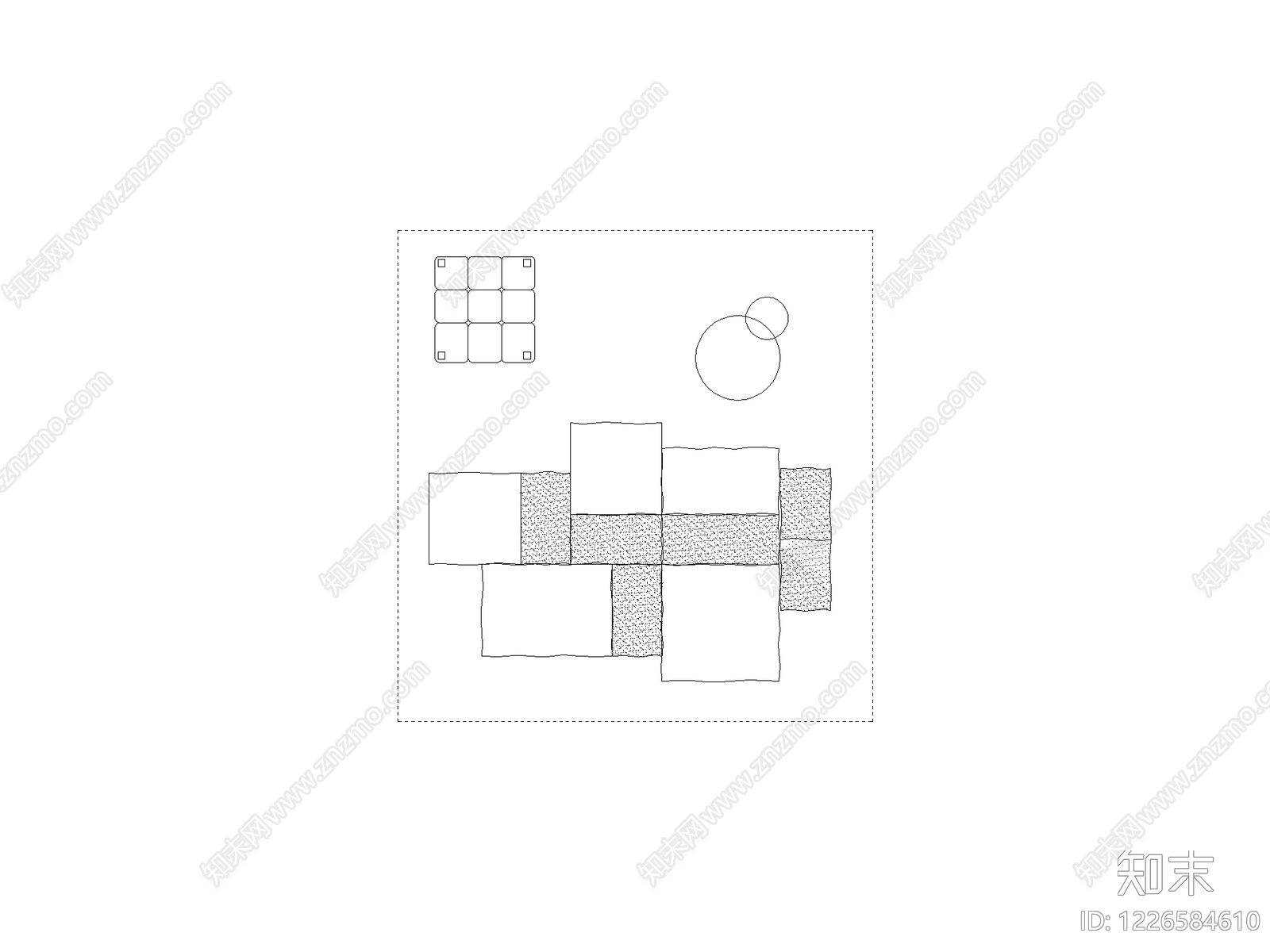 综合硬装构件图块cad施工图下载【ID:1226584610】