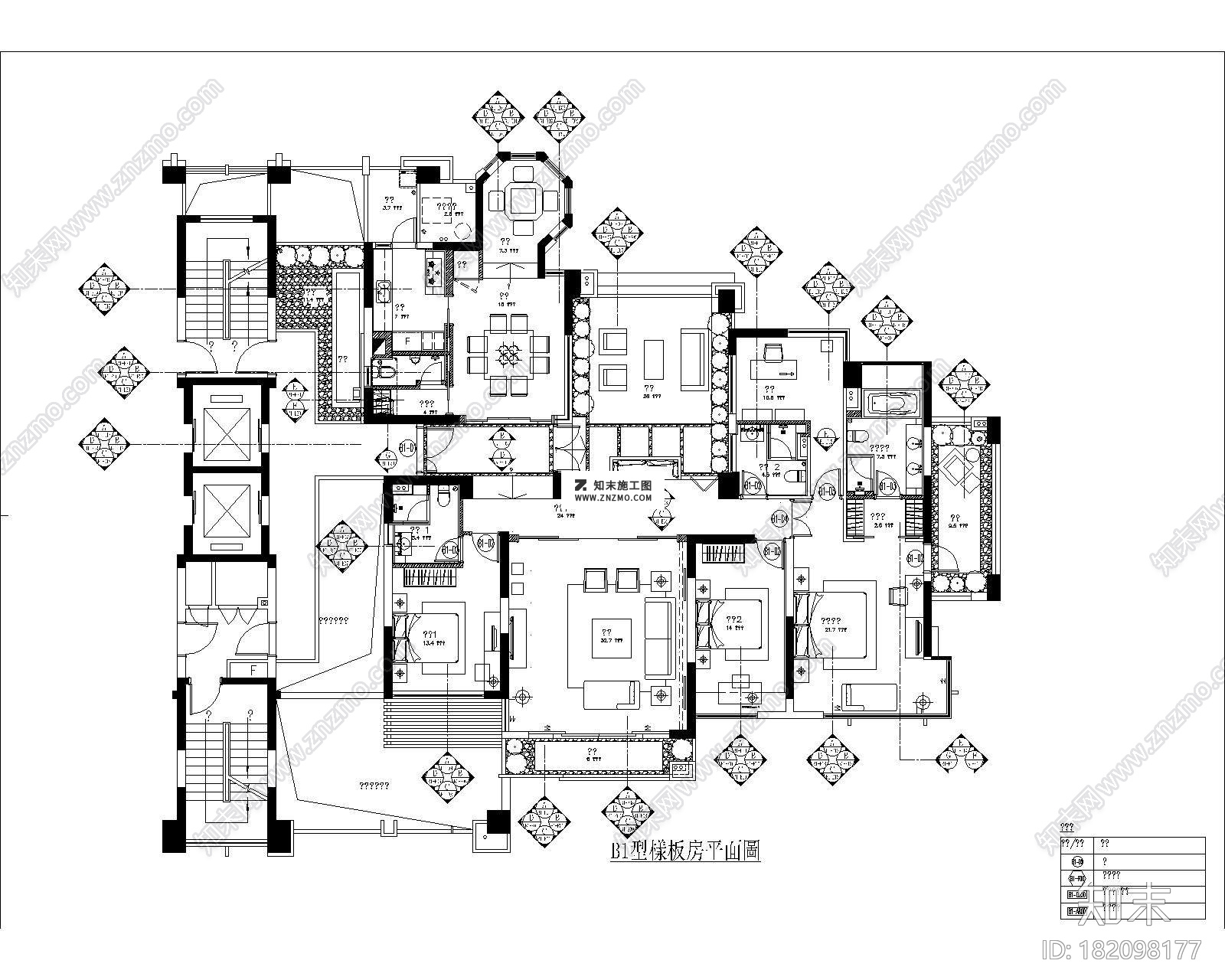 深圳香蜜湖D1型别墅CAD施工图套图，别墅CAD建筑图纸下载cad施工图下载【ID:182098177】