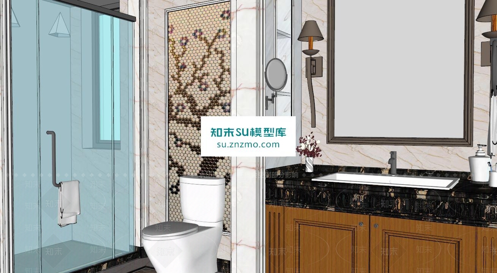 卫生间材料SU模型下载【ID:173019154】