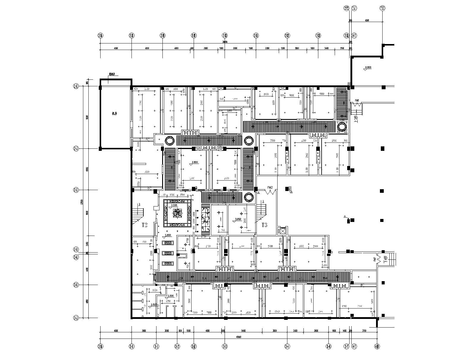 某沐足城足浴中心装修施工图cad施工图下载【ID:160709188】