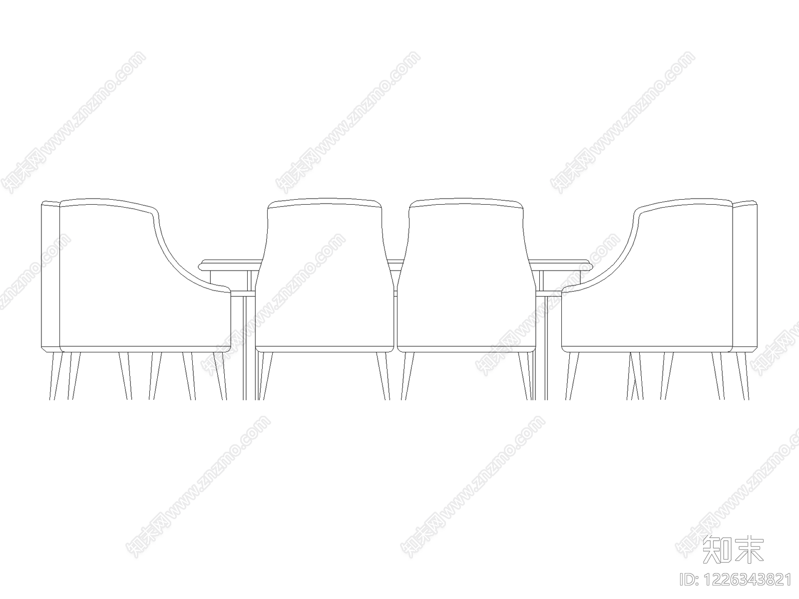 现代椅子CAD图纸