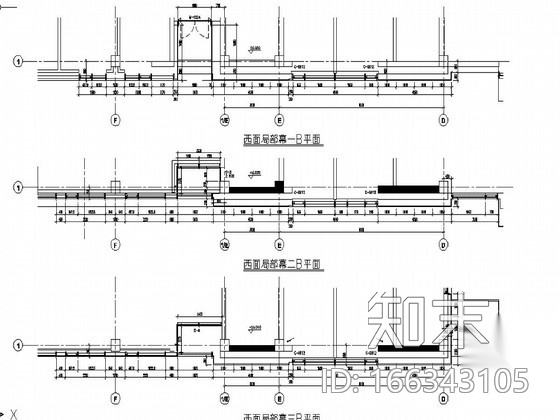 某旧楼改造幕墙竣工图cad施工图下载【ID:166343105】