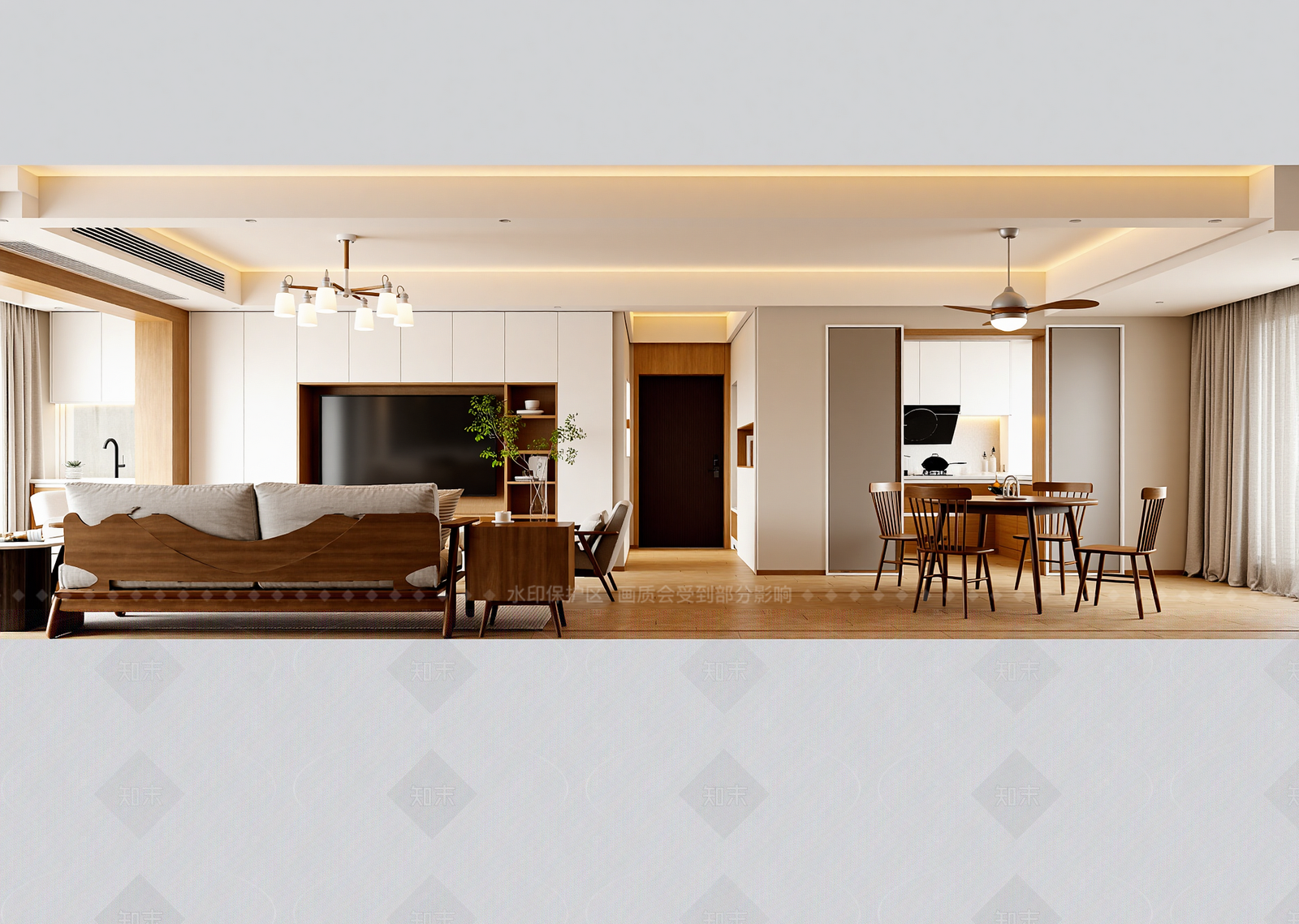 北欧客餐厅3D模型下载【ID:1214627204】