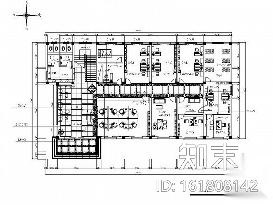 [扬州]某现代办公楼室内设计装修图（含效果）施工图下载【ID:161808142】