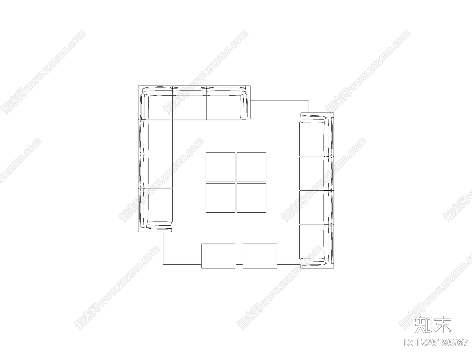 沙发CAD图纸