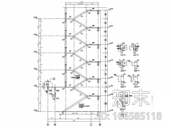 [河北]七层砌体结构单元式住宅楼结构施工图（含建施）cad施工图下载【ID:166585118】