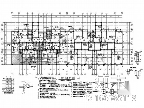 [河北]七层砌体结构单元式住宅楼结构施工图（含建施）cad施工图下载【ID:166585118】