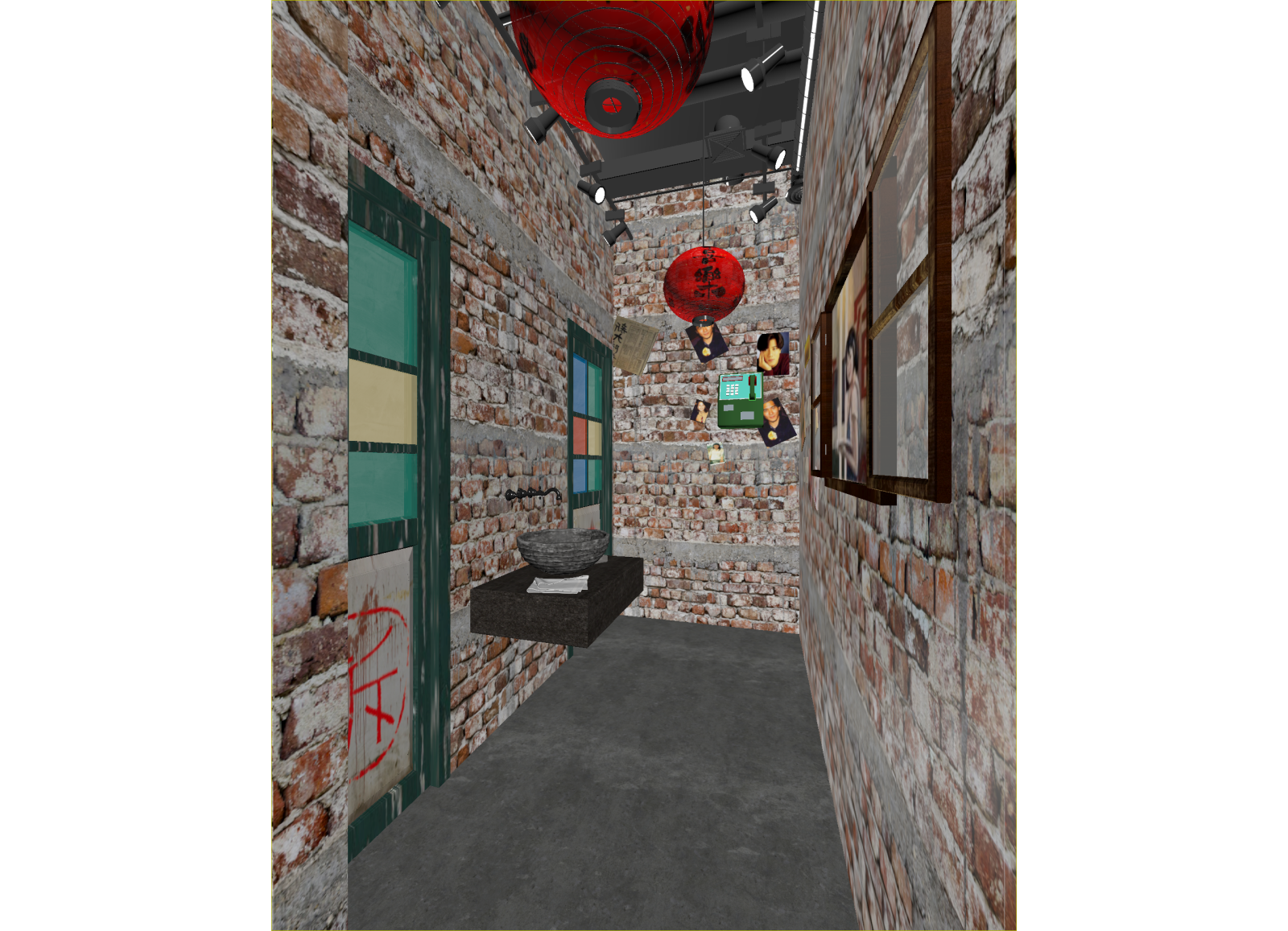 工业风走廊3D模型下载【ID:1214558004】
