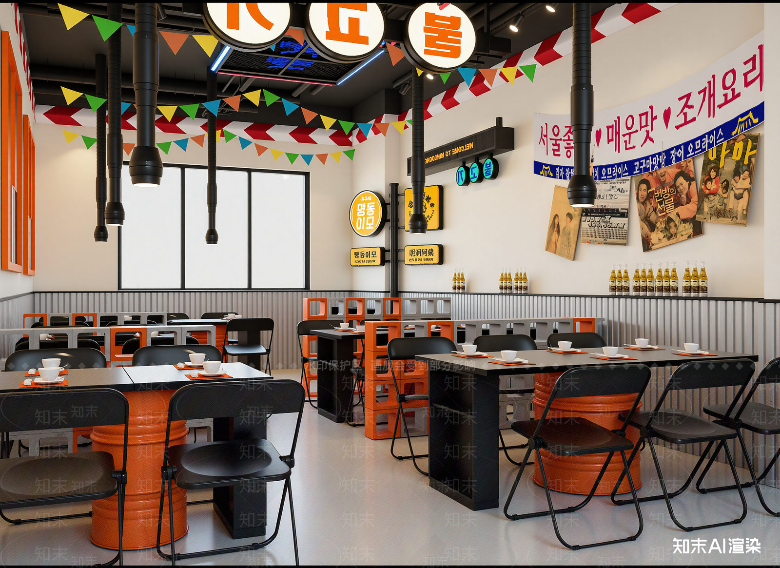 工业风快餐店3D模型下载【ID:1214116739】
