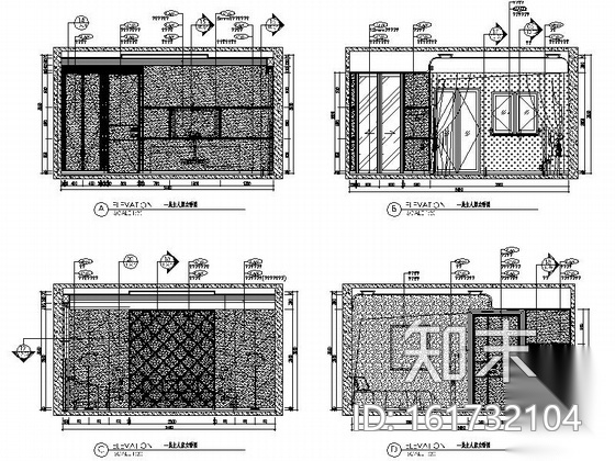 [深圳]名师设计时尚双层叠加别墅样板房装修施工图（含实...施工图下载【ID:161732104】