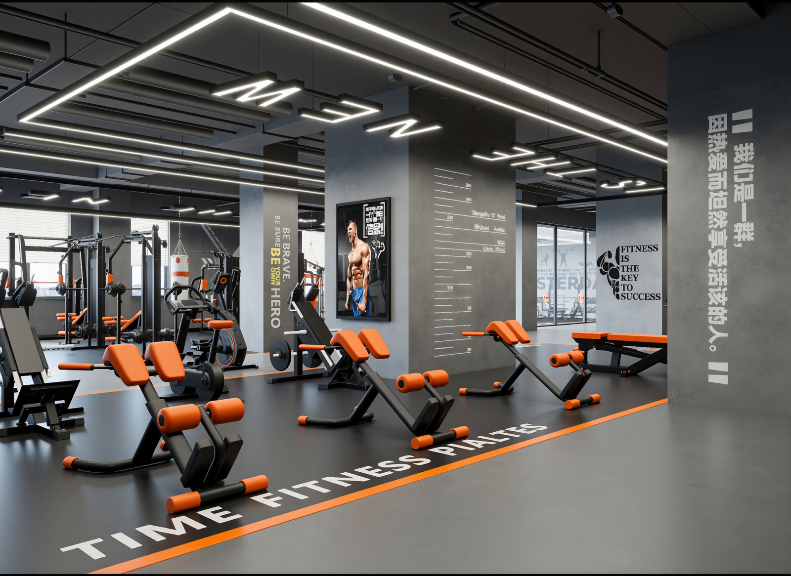 工业健身房3D模型下载【ID:1215104527】