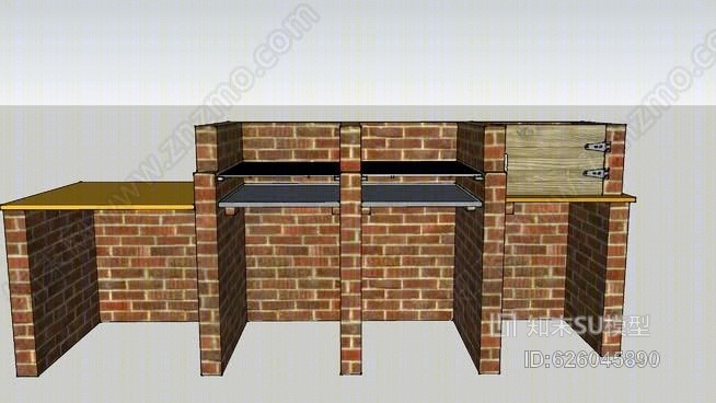 砖砌烧烤SU模型下载【ID:626045890】