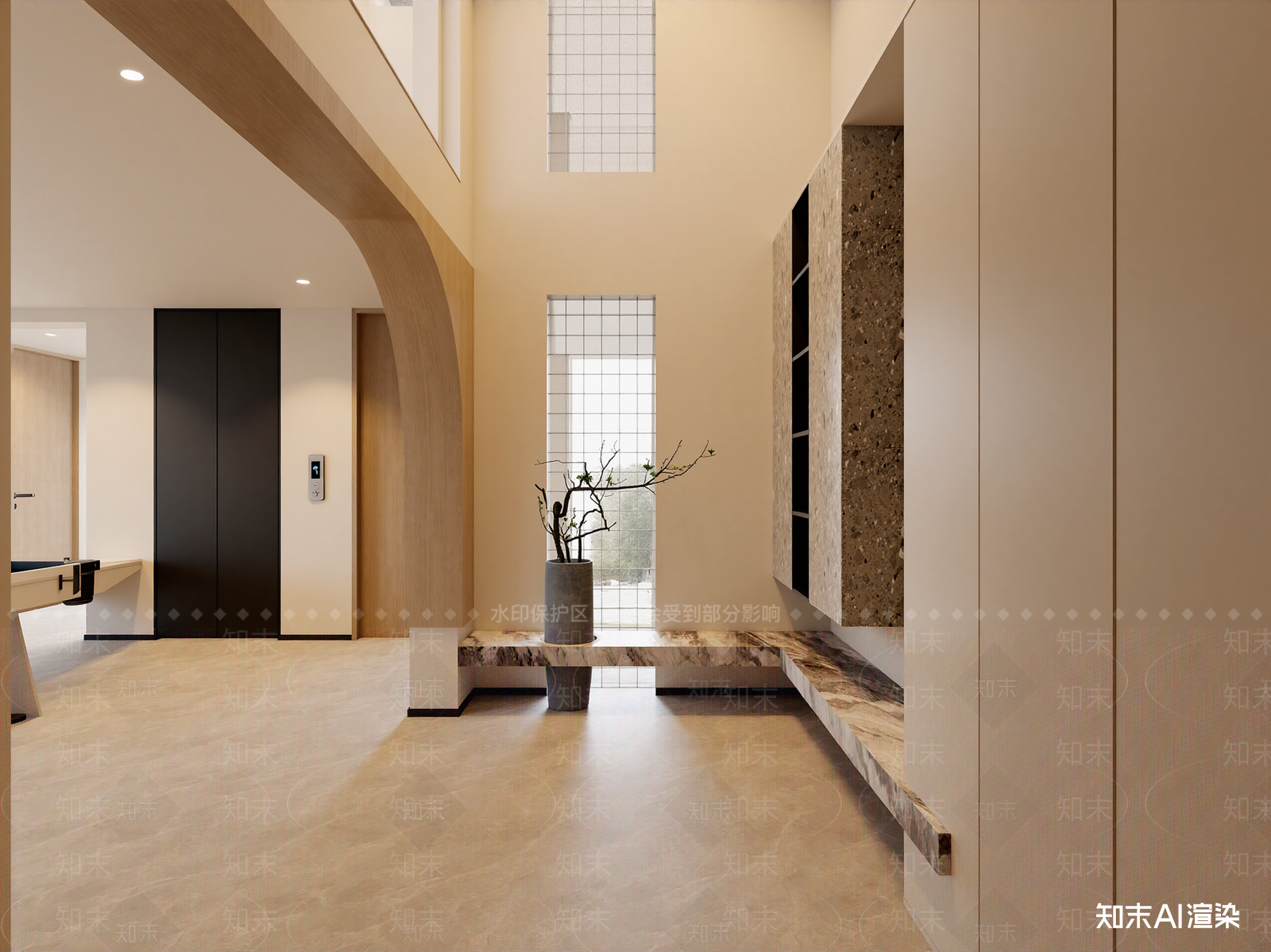 现代玄关3D模型下载【ID:1221492314】