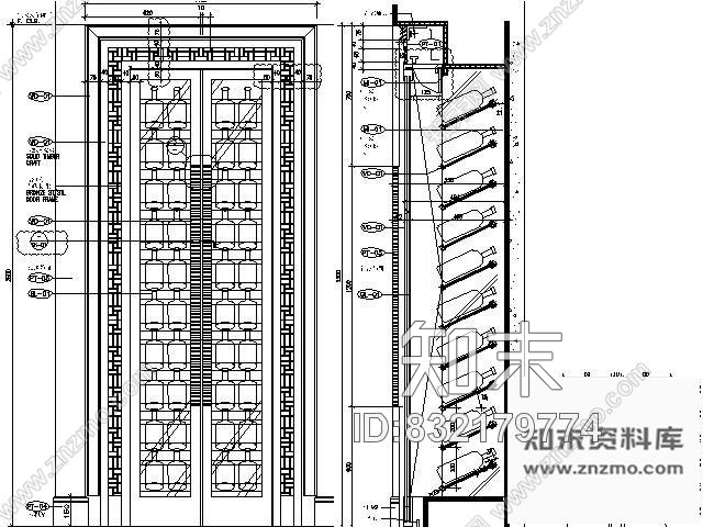 图块/节点酒柜详图施工图下载【ID:832179774】