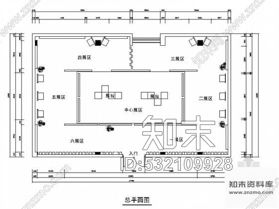 施工图197㎡艺术展厅室内装修图施工图下载【ID:532109928】