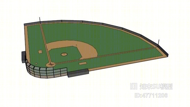棒球场SU模型下载【ID:47711206】