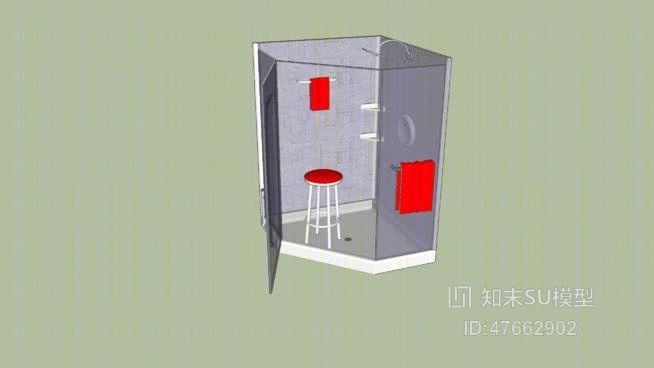 淋浴间SU模型下载【ID:47662902】