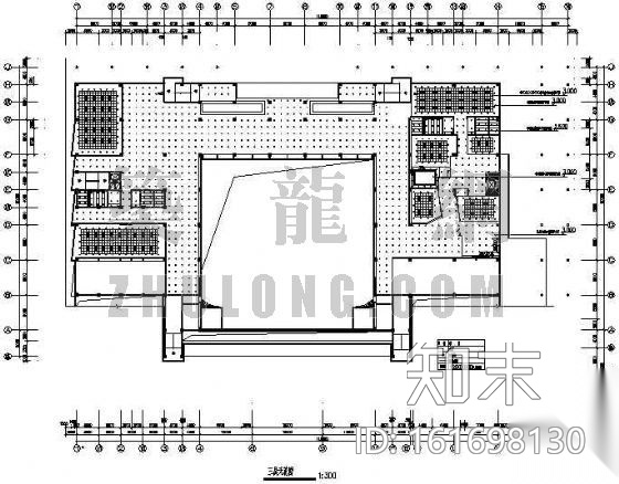 某会展中心装修施工平面图cad施工图下载【ID:161698130】