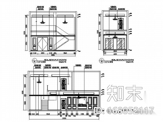 某生态农庄度假欧式双层别墅室内装修图（含效果）cad施工图下载【ID:168052117】