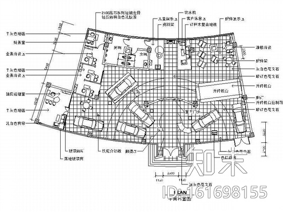某汽车展厅装修图cad施工图下载【ID:161698155】