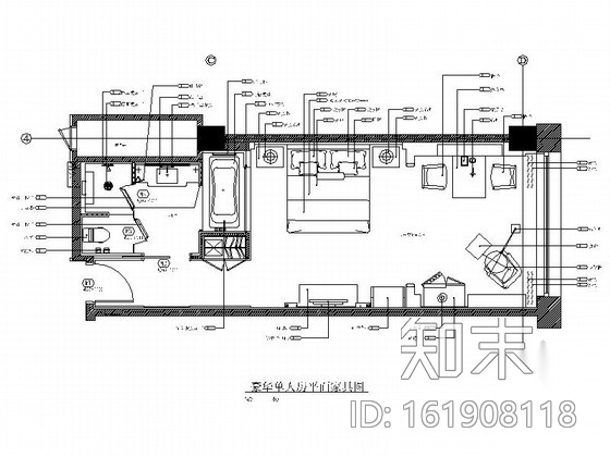 [内蒙古]高档欧式风格酒店会所客房装修CAD施工图（含效...cad施工图下载【ID:161908118】