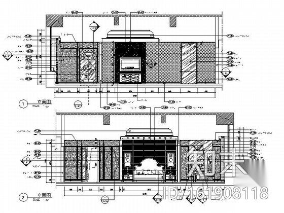 [内蒙古]高档欧式风格酒店会所客房装修CAD施工图（含效...cad施工图下载【ID:161908118】