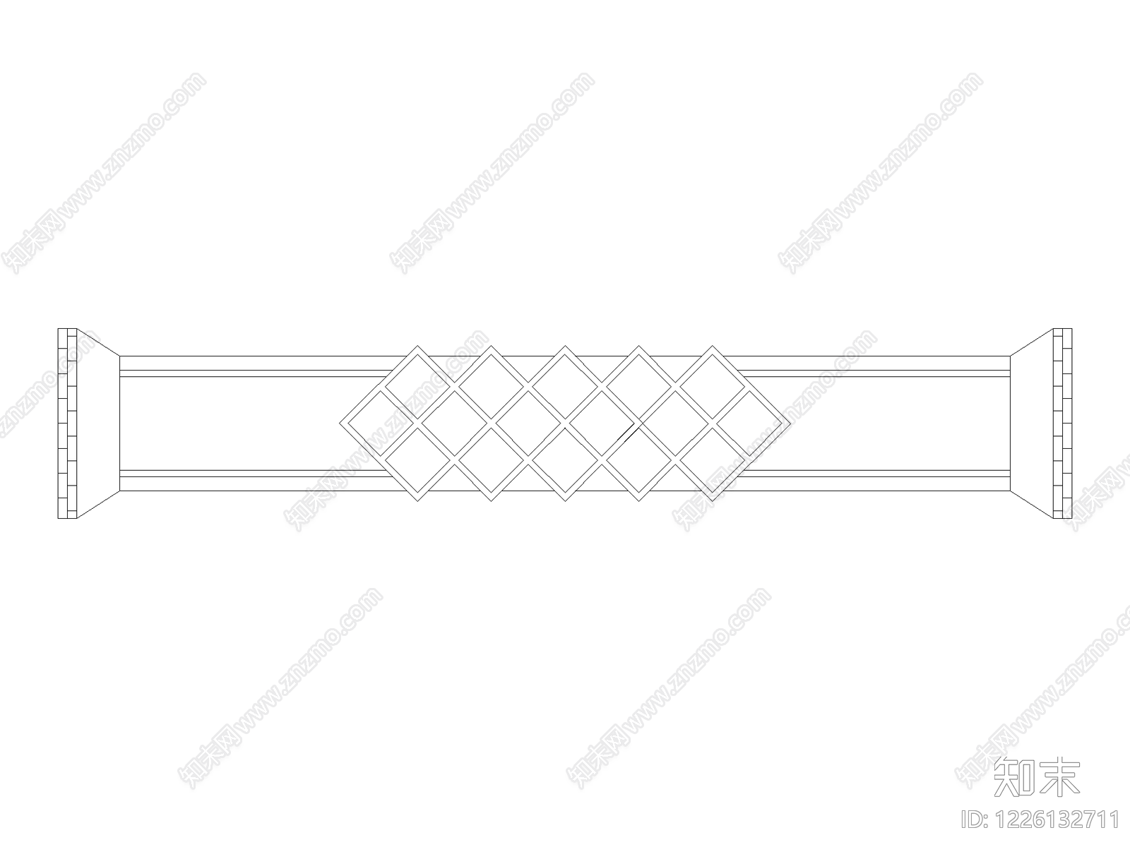现代雕花CAD图纸