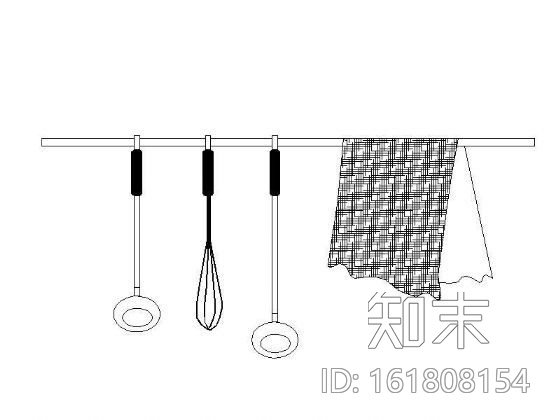 厨房用品图块cad施工图下载【ID:161808154】