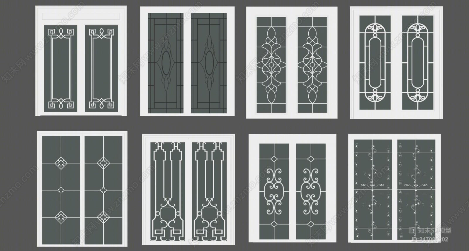 欧式风格厨房双开SU模型下载【ID:247087202】