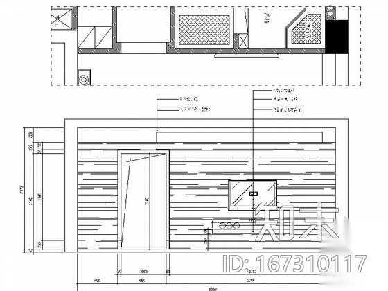 [上海]简洁现代风格三居室装修图（含效果）cad施工图下载【ID:167310117】