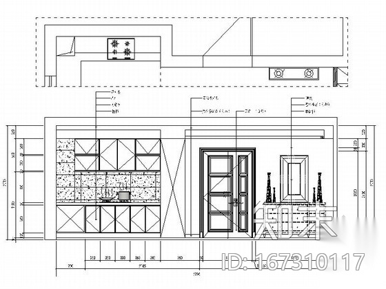 [上海]简洁现代风格三居室装修图（含效果）cad施工图下载【ID:167310117】