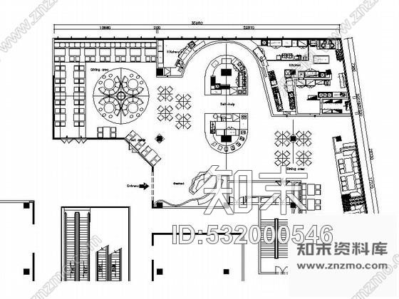 施工图安徽风味特色海鲜自助餐厅施工图含效果施工图下载【ID:532000546】