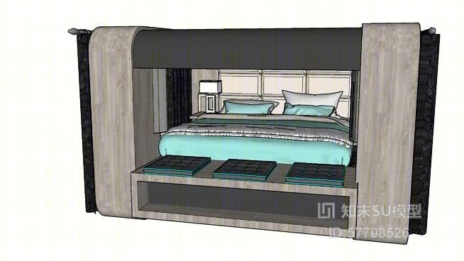 包厢床SU模型下载【ID:57708526】