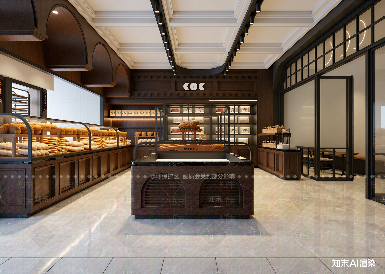 现代面包店3D模型下载【ID:1214975476】
