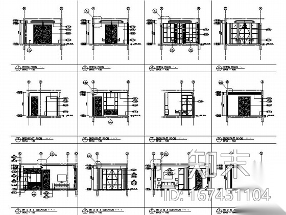 [江苏]精品别墅样板间室内设计施工图（含效果）施工图下载【ID:167451104】