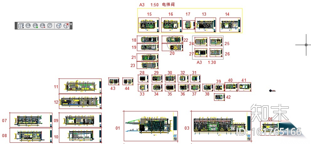 [北京]万达铂尔曼五星大饭店全套装修施工图cad施工图下载【ID:161765166】