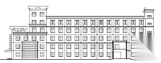某五层办公楼建筑方案图cad施工图下载【ID:151434152】