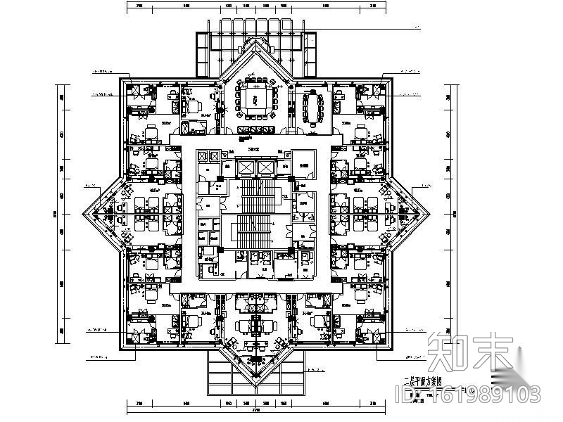 [天津]某五星级酒店装修图cad施工图下载【ID:161989103】