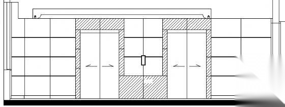 病房大楼标准层电梯间建筑方案图施工图下载【ID:151594101】