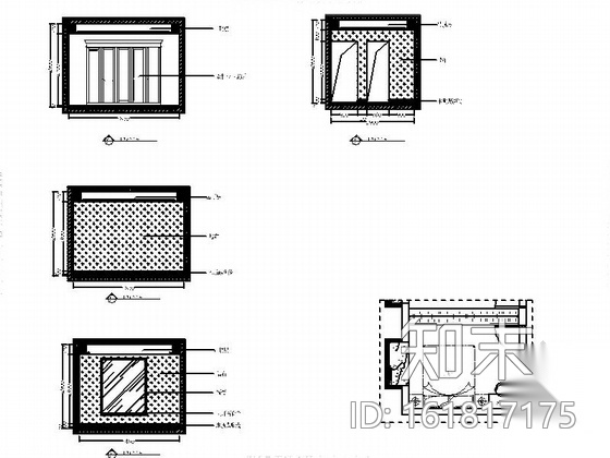 [原创]126平3室2厅温馨中式三居室室内装修施工图（含效...cad施工图下载【ID:161817175】