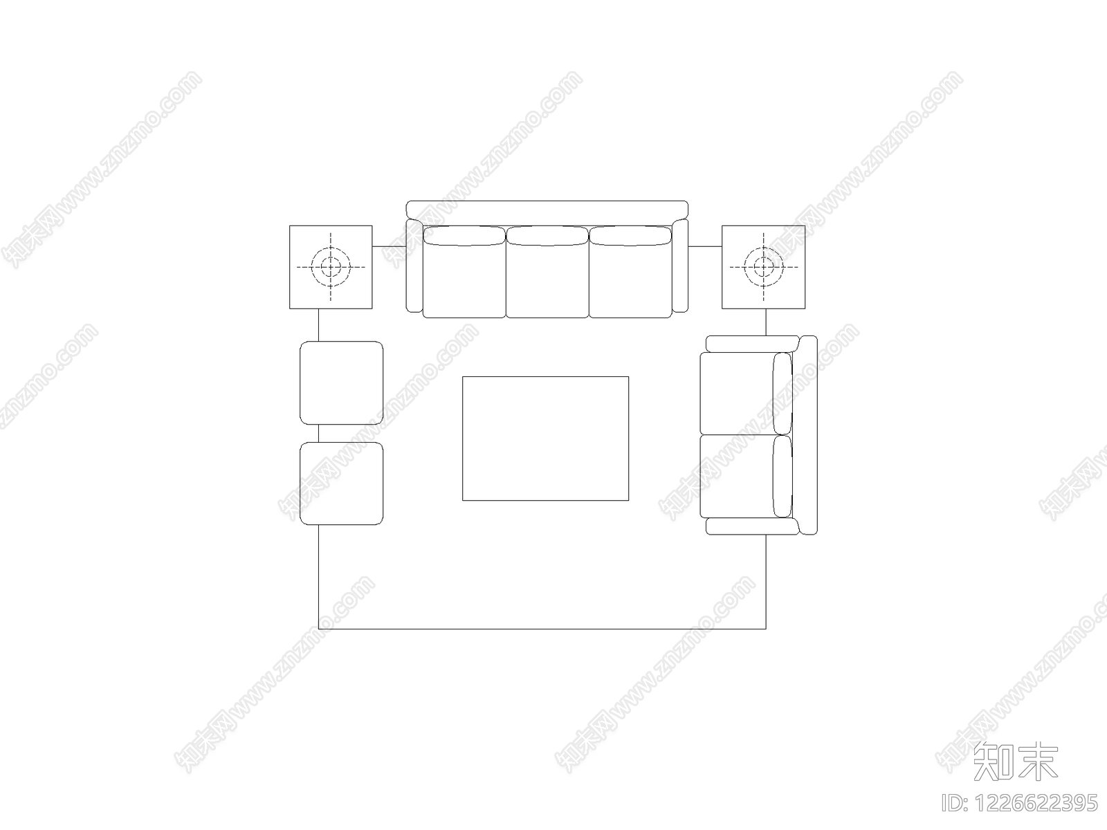 现代,意式沙发CAD图纸