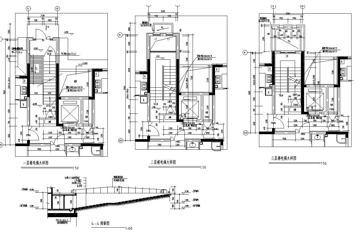 [宁夏]九层一梯三户塔式剪力墙住宅建筑施工图（含全专...cad施工图下载【ID:149777149】