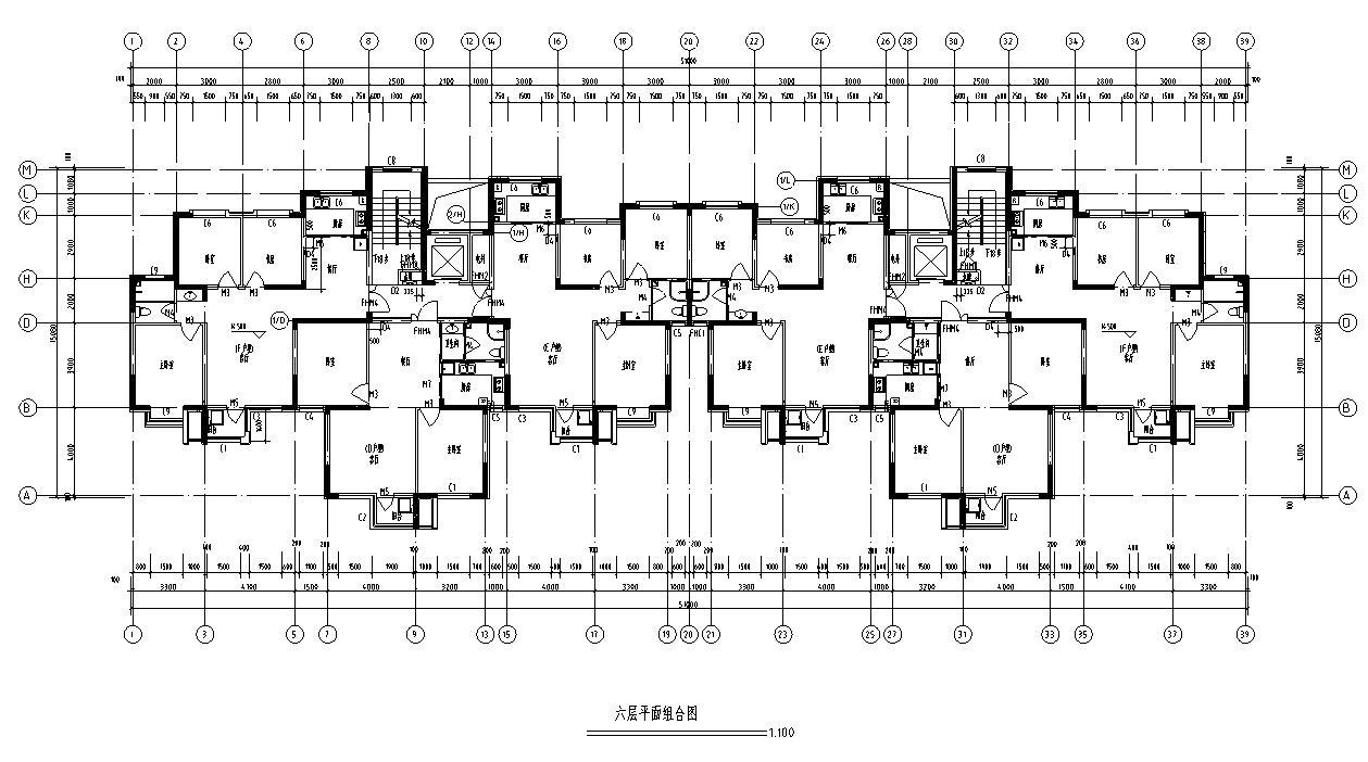 [宁夏]九层一梯三户塔式剪力墙住宅建筑施工图（含全专...cad施工图下载【ID:149777149】