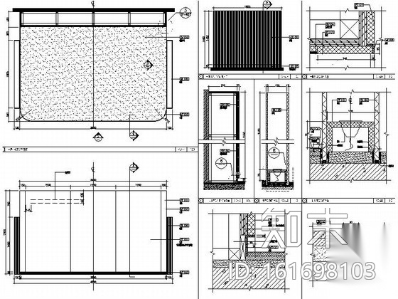 雪铁龙汽车精装服务展销网点室内装饰施工图cad施工图下载【ID:161698103】