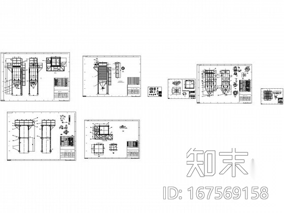 袋滤除尘器全套图纸cad施工图下载【ID:167569158】