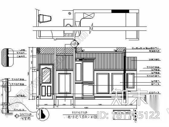 [江西]美式复式楼样板间施工图（含效果）cad施工图下载【ID:181755122】