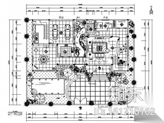 [三亚]欧式豪华花园别墅室内设计施工图施工图下载【ID:161710162】