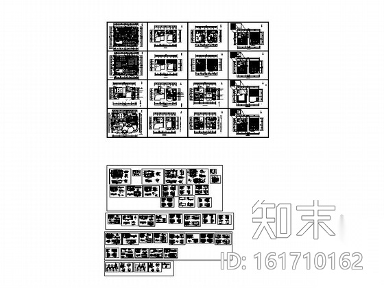 [三亚]欧式豪华花园别墅室内设计施工图施工图下载【ID:161710162】