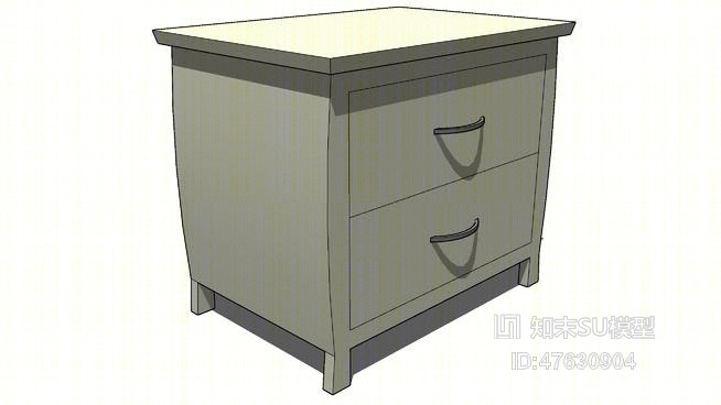 床头柜SU模型下载【ID:47630904】